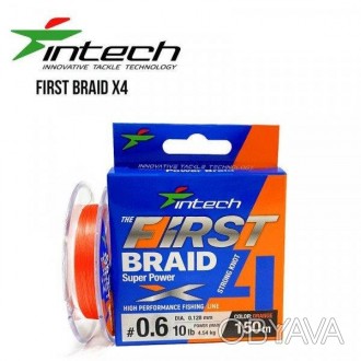 Шнур плетений Intech First Braid X4 100m (0.6 (10lb/4.54 kg)) Виробник: INTECH; . . фото 1