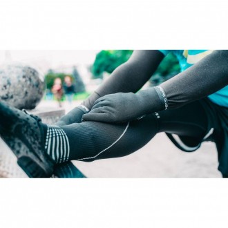 Опис водонепроникні шкарпетки Dexshell Mudder, чорні з сірими смужками: Водонепр. . фото 9