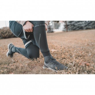 Опис водонепроникні шкарпетки Dexshell Mudder, чорні з сірими смужками: Водонепр. . фото 8