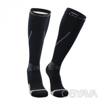 Опис водонепроникні шкарпетки Dexshell Mudder, чорні з сірими смужками: Водонепр. . фото 1