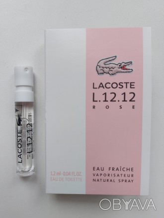 Продам новую женскую туалетную воду Lacoste L.12.12 Rose Eau Fraiche (пробник 1.. . фото 1