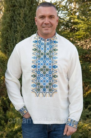 
Вишиванка чоловіча — патріотична українська сорочка, виготовлена з натурального. . фото 2
