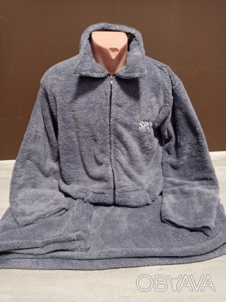 Подростковая пижама для мальчика подростка теплая Турция  На молнии на 13-16 лет