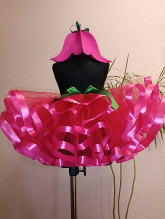 Карнавальний костюм квіточка, дзвіночок, тюльпан. Для дівчаток 5-7 років в садоч. . фото 5