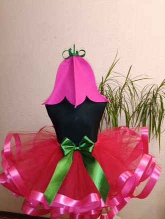 Карнавальний костюм квіточка, дзвіночок, тюльпан. Для дівчаток 5-7 років в садоч. . фото 3