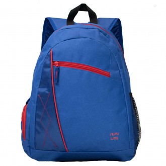 Легкий і місткий рюкзак Semi Line 19 Blue/Red Elements обладнаний світловідбиваю. . фото 2