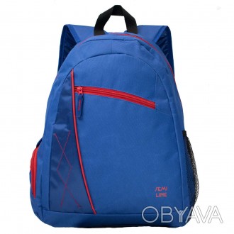 Легкий і місткий рюкзак Semi Line 19 Blue/Red Elements обладнаний світловідбиваю. . фото 1