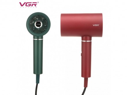 
Фен для сушіння та укладання волосся VGR V-431 Професійний фен 1800 Вт холодний. . фото 10