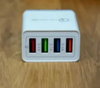 
Сетевое зарядное устройство D22 белый на 4 USB с поддержкой QC 3.0, Fast Charge. . фото 7