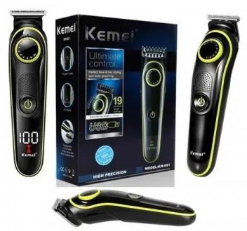 
Мужской стайлер для стрижки волос Kemei Km-696
Триммер для окантовки и стрижки . . фото 7