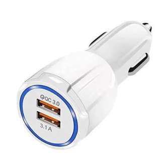 
Адаптер для заряджання Car Charger SY681, 2 USB, QC 3.0, зарядний пристрій у пр. . фото 2