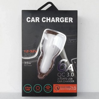 
Адаптер для заряджання Car Charger SY681, 2 USB, QC 3.0, зарядний пристрій у пр. . фото 10