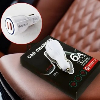 
Адаптер для заряджання Car Charger SY681, 2 USB, QC 3.0, зарядний пристрій у пр. . фото 7