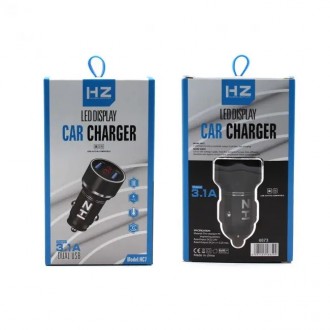 
Адаптер Car Charger HZ HC7 3.1A 12/24V 2 USB
Зарядное устройство автомобильное . . фото 5