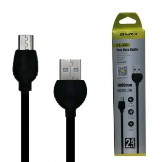 
Кабель Awei CL-61 USB - Micro USB Fast DATA cable 1 м
Кабель AWEI CL-61, Micro . . фото 5