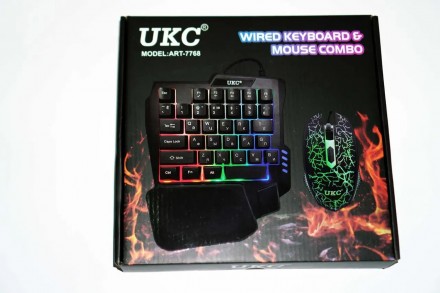 
Игровой комлект UKC 7768 клавиатура + мишка, проводная геймерская клавиатура и . . фото 9