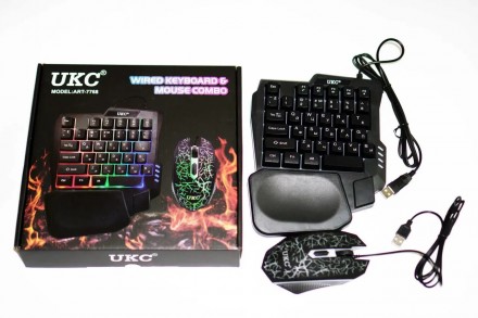 
Игровой комлект UKC 7768 клавиатура + мишка, проводная геймерская клавиатура и . . фото 11