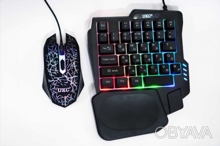 
Игровой комлект UKC 7768 клавиатура + мишка, проводная геймерская клавиатура и . . фото 1