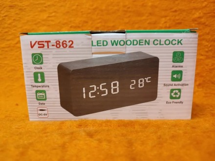 
Настольные LED часы с красной подсветкой VST-862 red, электронные часы с будиль. . фото 11