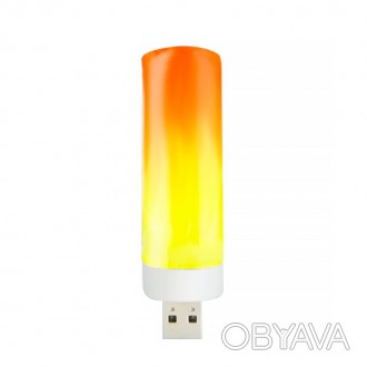 Лампа свеча светодиодная USB H2118 имитирует эффект пламени мини-свет USB-ночник