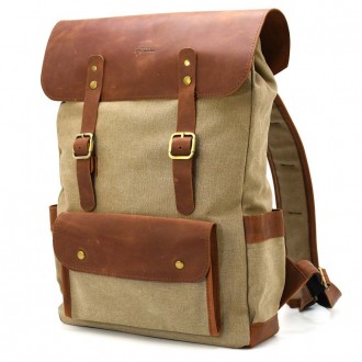 Рюкзак для ноутбука з канвас та крейзі хорс RBs-9001-4lx бренду TARWA, від украї. . фото 4