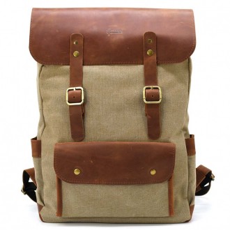 Рюкзак для ноутбука з канвас та крейзі хорс RBs-9001-4lx бренду TARWA, від украї. . фото 2
