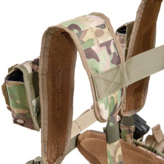 Ременно-плечевая система РПС "Warbelt" мультикам с подсумками под гранату – 2 шт. . фото 9