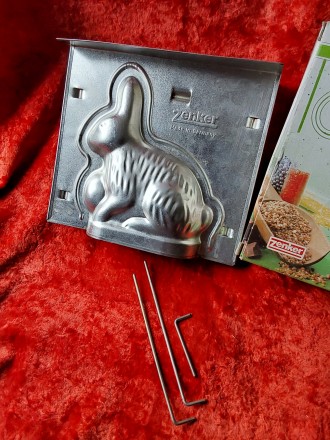 Vintage German Kaiser Rabbit Chocolate Mould. Tin Rabbit Mould. Kaiser Rabbit Ca. . фото 10