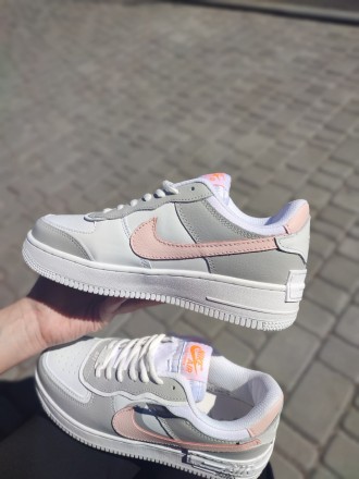Новинка! Жіночі Кросівки Nike Air Force 1 Shadow White Grey Pink

Розміри: 36 . . фото 4
