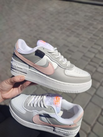 Новинка! Жіночі Кросівки Nike Air Force 1 Shadow White Grey Pink

Розміри: 36 . . фото 2