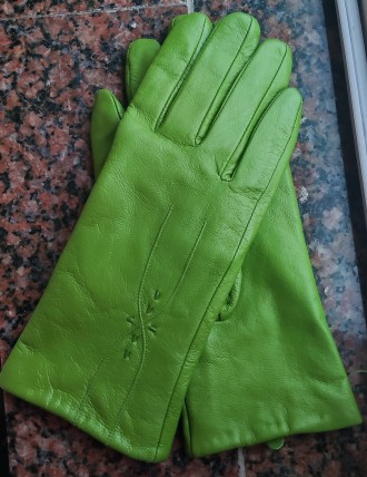 Кожаные перчатки с плюшевой подкладкой Pai Ong, ширина-8.5см, длина-24см, средни. . фото 4