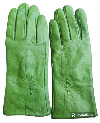 Кожаные перчатки с плюшевой подкладкой Pai Ong, ширина-8.5см, длина-24см, средни. . фото 2