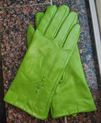 Кожаные перчатки с плюшевой подкладкой Pai Ong, ширина-8.5см, длина-24см, средни. . фото 8