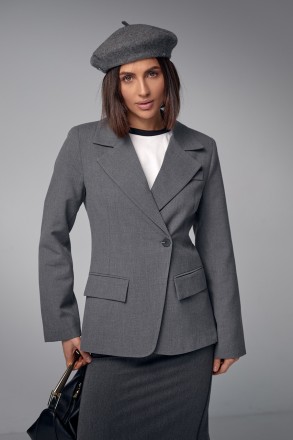 Женский однобортный пиджак - это классическая и элегантная модель верхней одежды. . фото 2