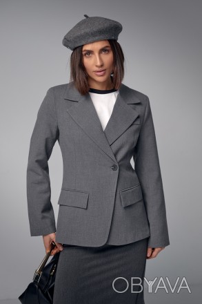 Женский однобортный пиджак - это классическая и элегантная модель верхней одежды. . фото 1