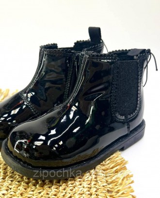 Утеплені лакові черевики від H&M 18/19-25 розмір. . фото 5