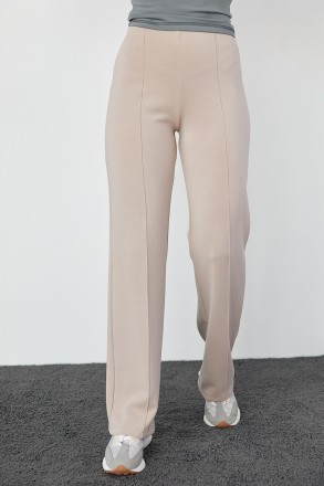 Трикотажные штаны прямого кроя - отличный выбор для женщин, ценящих комфорт и ст. . фото 2