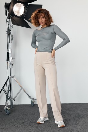 Трикотажные штаны прямого кроя - отличный выбор для женщин, ценящих комфорт и ст. . фото 4
