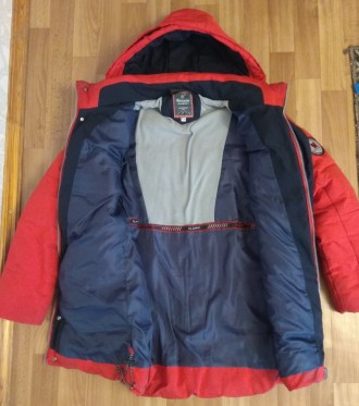Куртка зимова на підлітка Weikeaosen, з капюшоном. Червоного кольору, дуже тепла. . фото 3