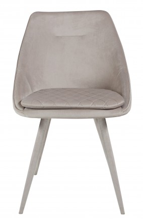 
М'який і зручний стілець кухонний сіро-бежевий тканина оксамит DAOSUN DC 9552A . . фото 5