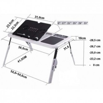 Складаний столик-підставка для ноутбука з кулером E-Table LD09
Оригінальний, ком. . фото 8