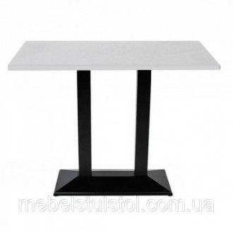 
Барний стіл, основа металева чорного кольору, стільниця білого кольору прямокут. . фото 2