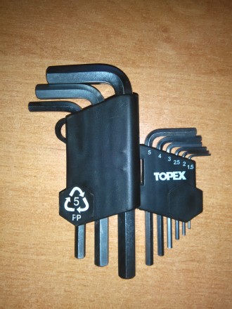Продам ключи шестигранные TOPEX. Новые не использовались от самого малого до сам. . фото 4