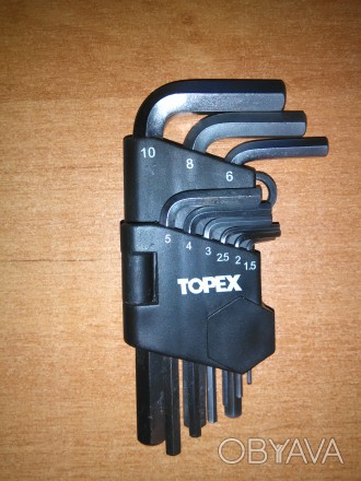 Продам ключи шестигранные TOPEX. Новые не использовались от самого малого до сам. . фото 1