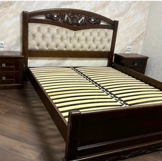 Пропонуємо двоспальне ліжко Артеміда з каретною стяжкою у сучасному класичному с. . фото 3