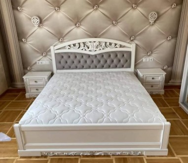 Пропонуємо двоспальне ліжко Артеміда з каретною стяжкою у сучасному класичному с. . фото 10