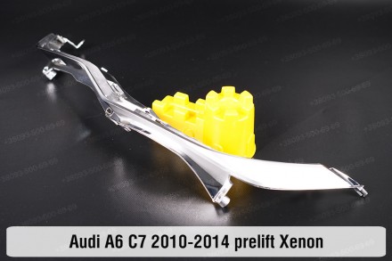 Хромована нижня маска під світловод Audi A6 C7 Xenon (2010-2014) IV покоління до. . фото 4
