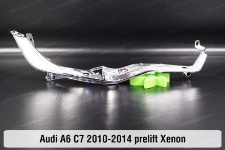 Хромована нижня маска під світловод Audi A6 C7 Xenon (2010-2014) IV покоління до. . фото 2