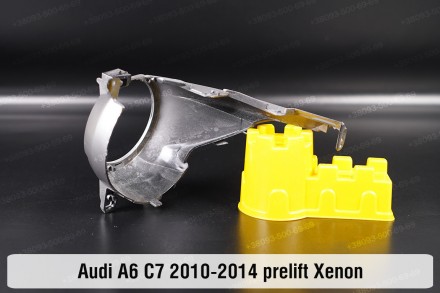Хромована маска лінзи Audi A6 C7 Xenon (2010-2014) IV покоління дорестайлінг пра. . фото 3