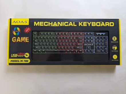 Механическая клавиатура Ubays AOAS M-700 - это профессиональная светящаяся игров. . фото 3